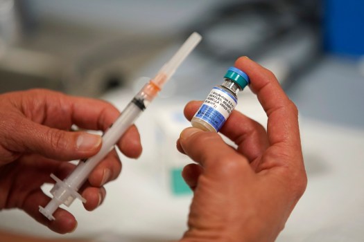 Broward County Public Schools confirmed the number of measles cases confirmed at an elementary school in Weston has risen to five. Photo illustration shows a one dose bottle of measles, mumps and rubella virus vaccine. (Photo Illustration by George Frey/Getty Images)
